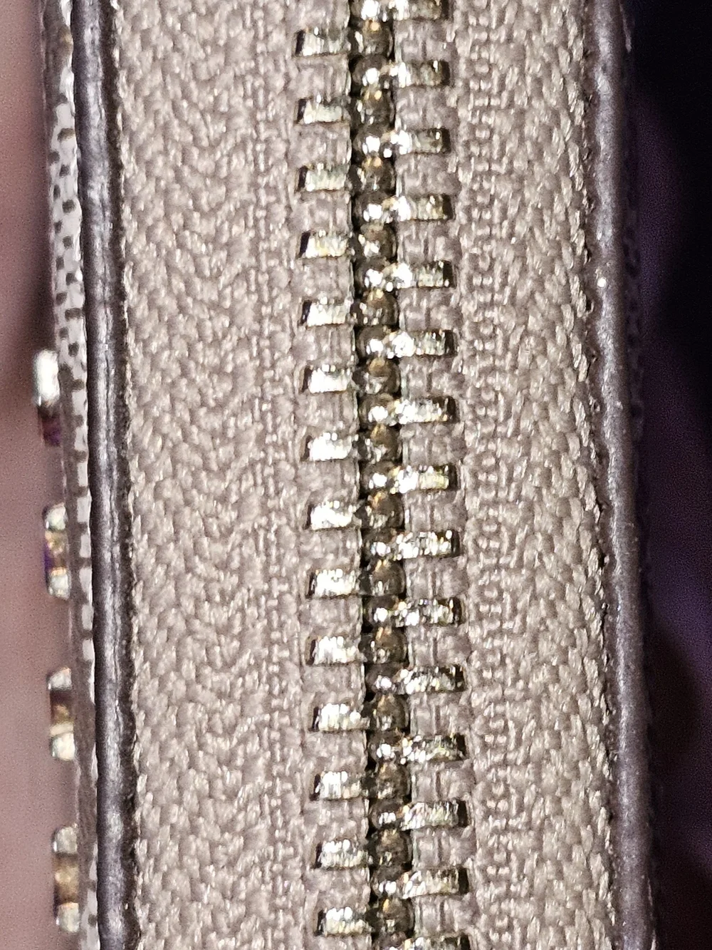 Dkny Beige & Brown Logo Zip-Around Wallet
